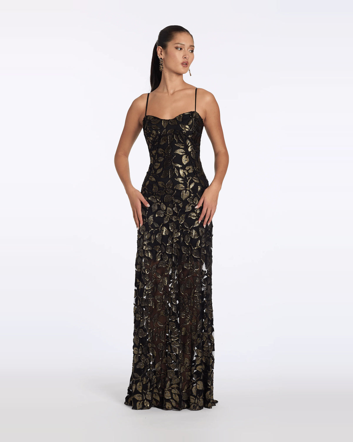 fit-and-flare maxi prom dress - image 4