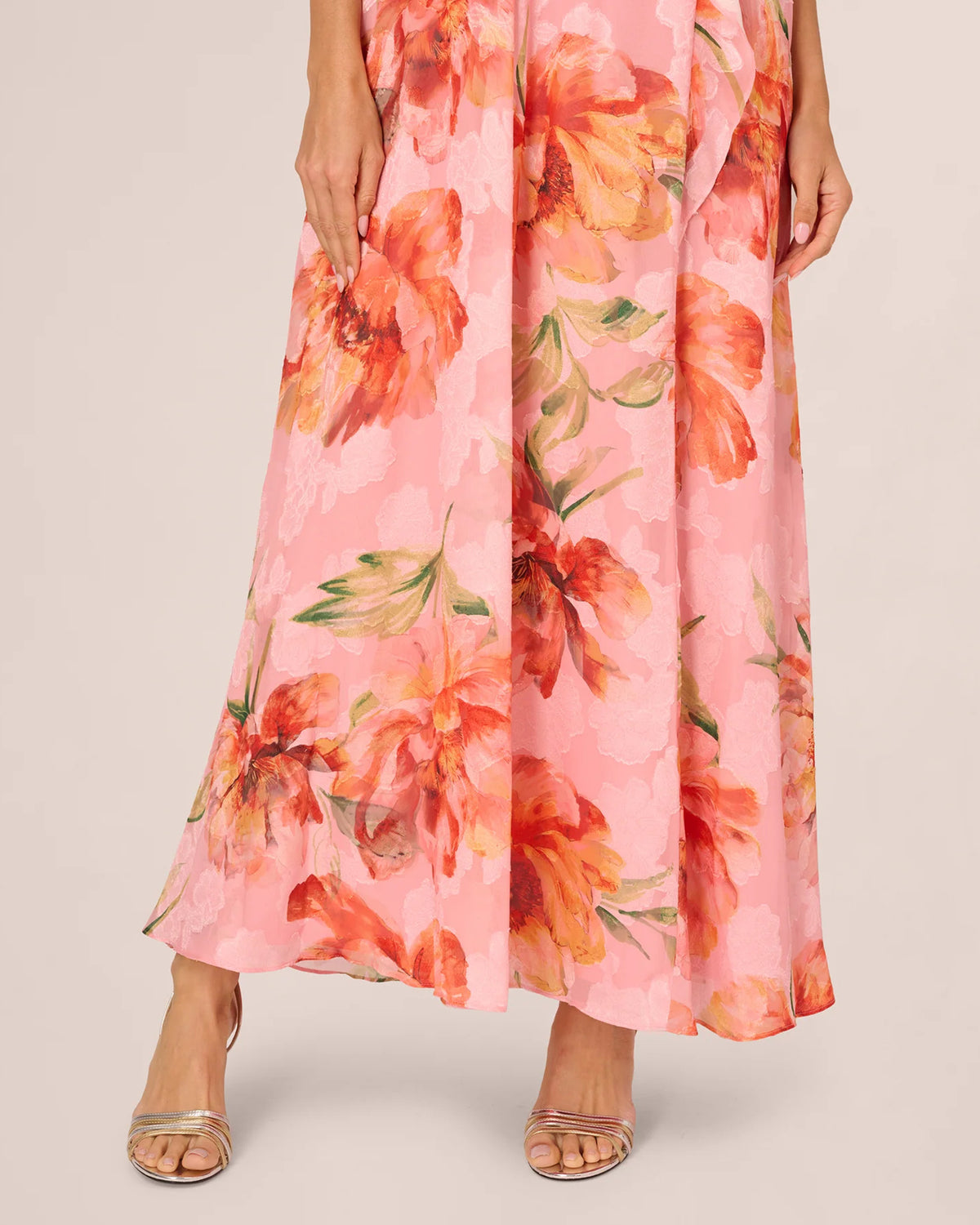 halter neck a-line maxi mother of the bride dress - image 4