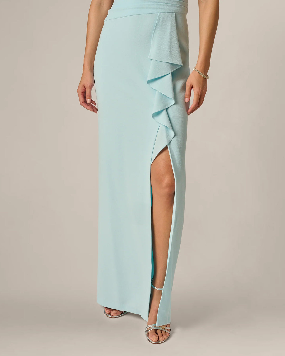 one-shoulder a-line maxi mother of the bride dress - image 4