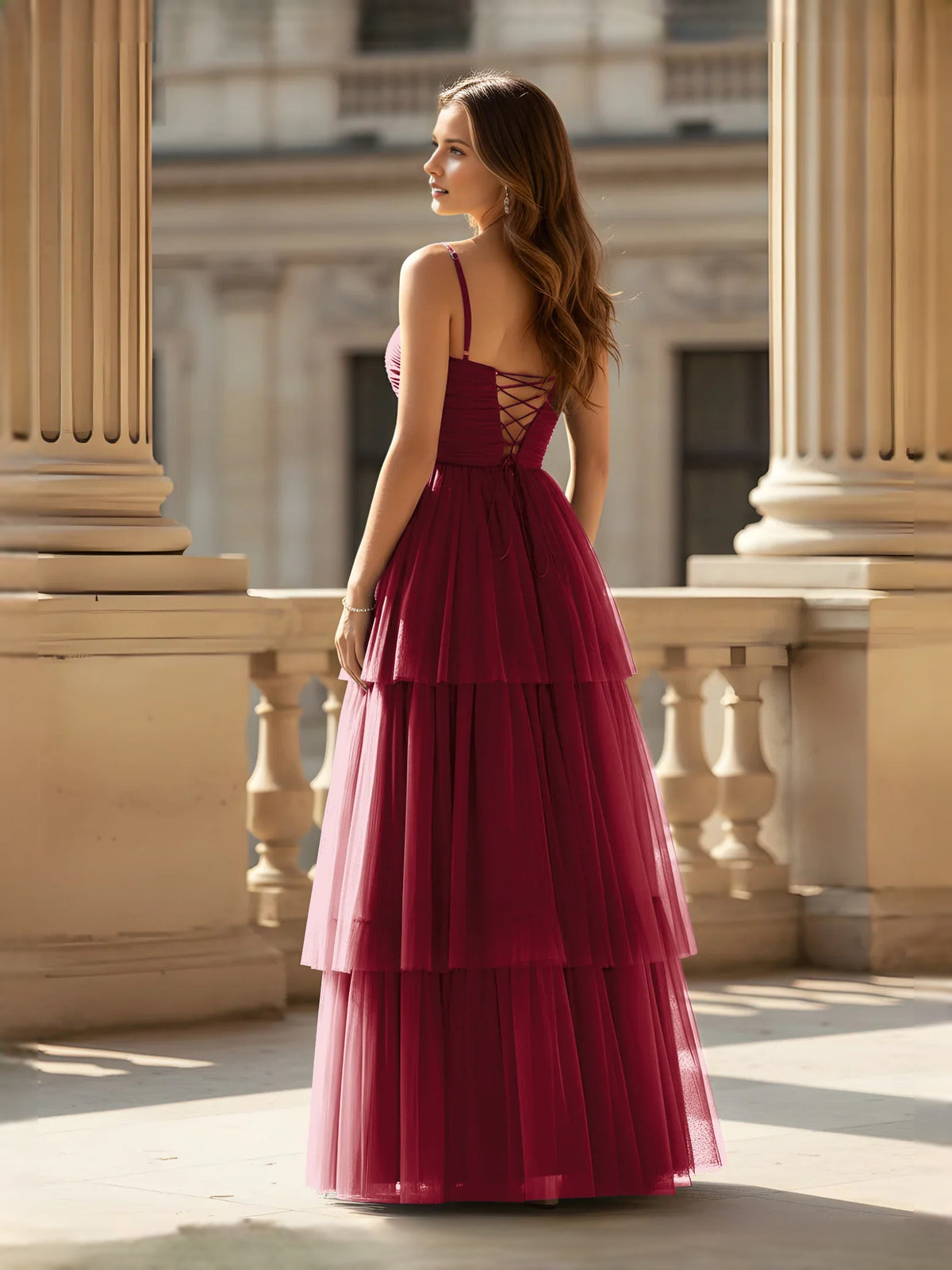 Blush Pink floor-length prom dress, alternate view showing the overall dress design