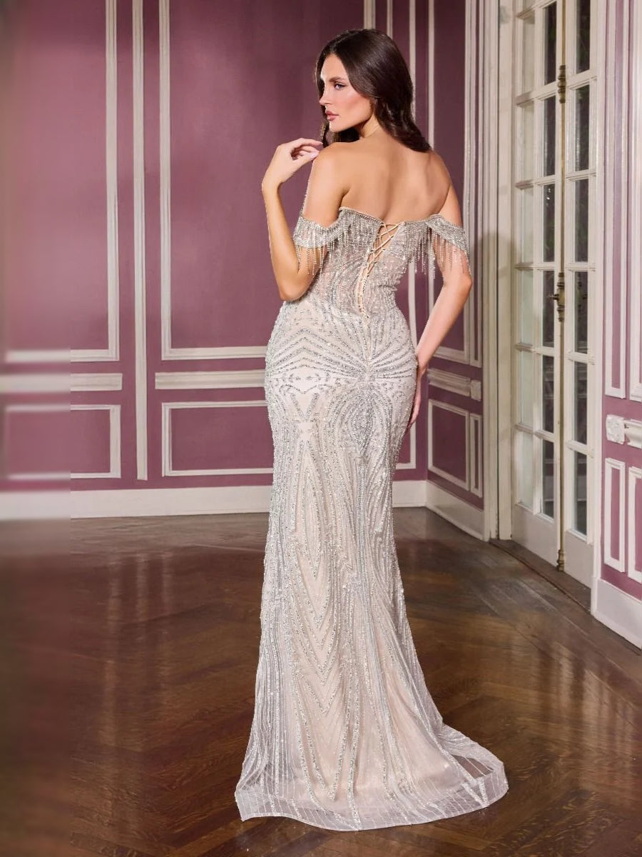 Black floor-length prom dress, alternate view showing the overall dress design