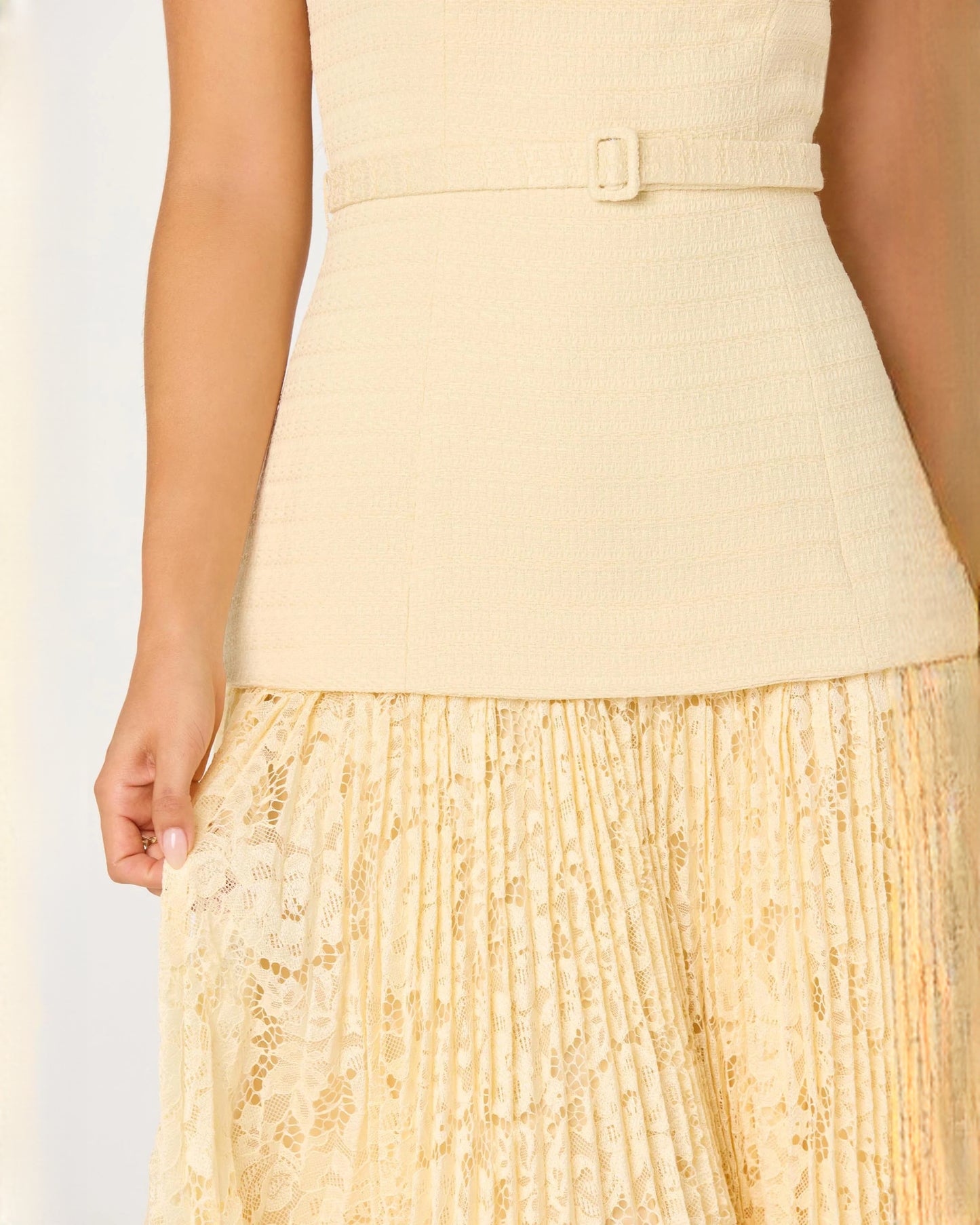 sleeveless chiffon a-line midi bridesmaid dress - image 4