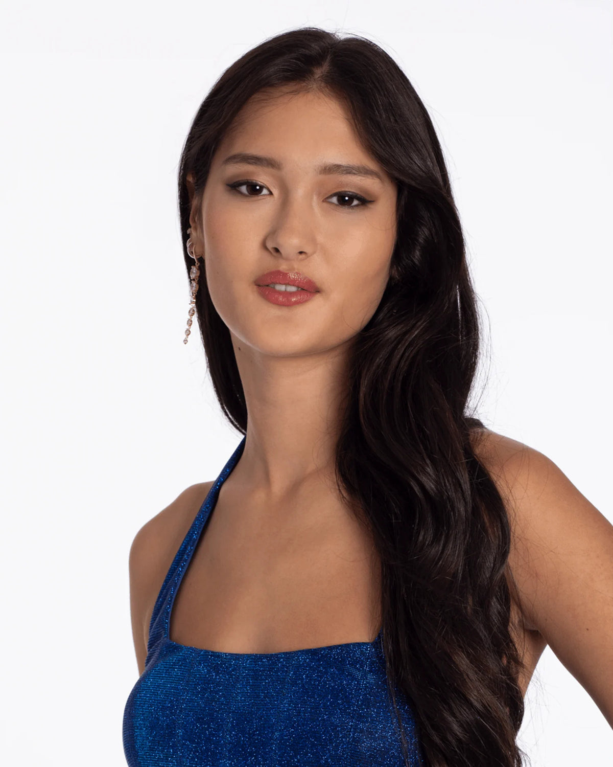 halter neck a-line maxi homecoming dress - image 4