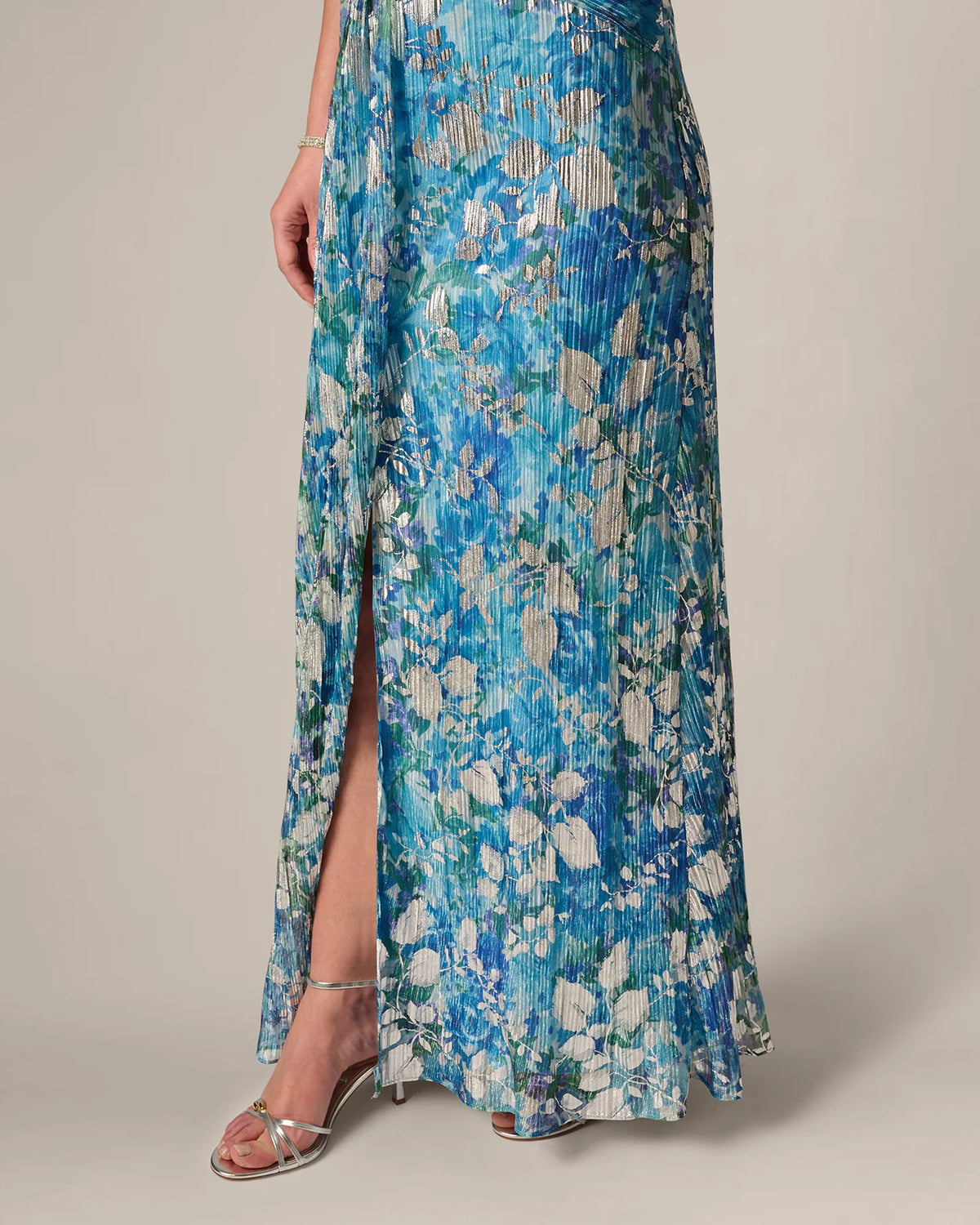 flutter-sleeve a-line maxi mother of the bride dress - image 4