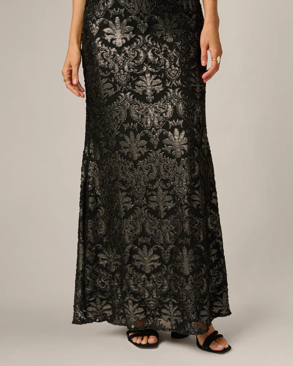 spaghetti strap a-line maxi mother of the bride dress - image 4