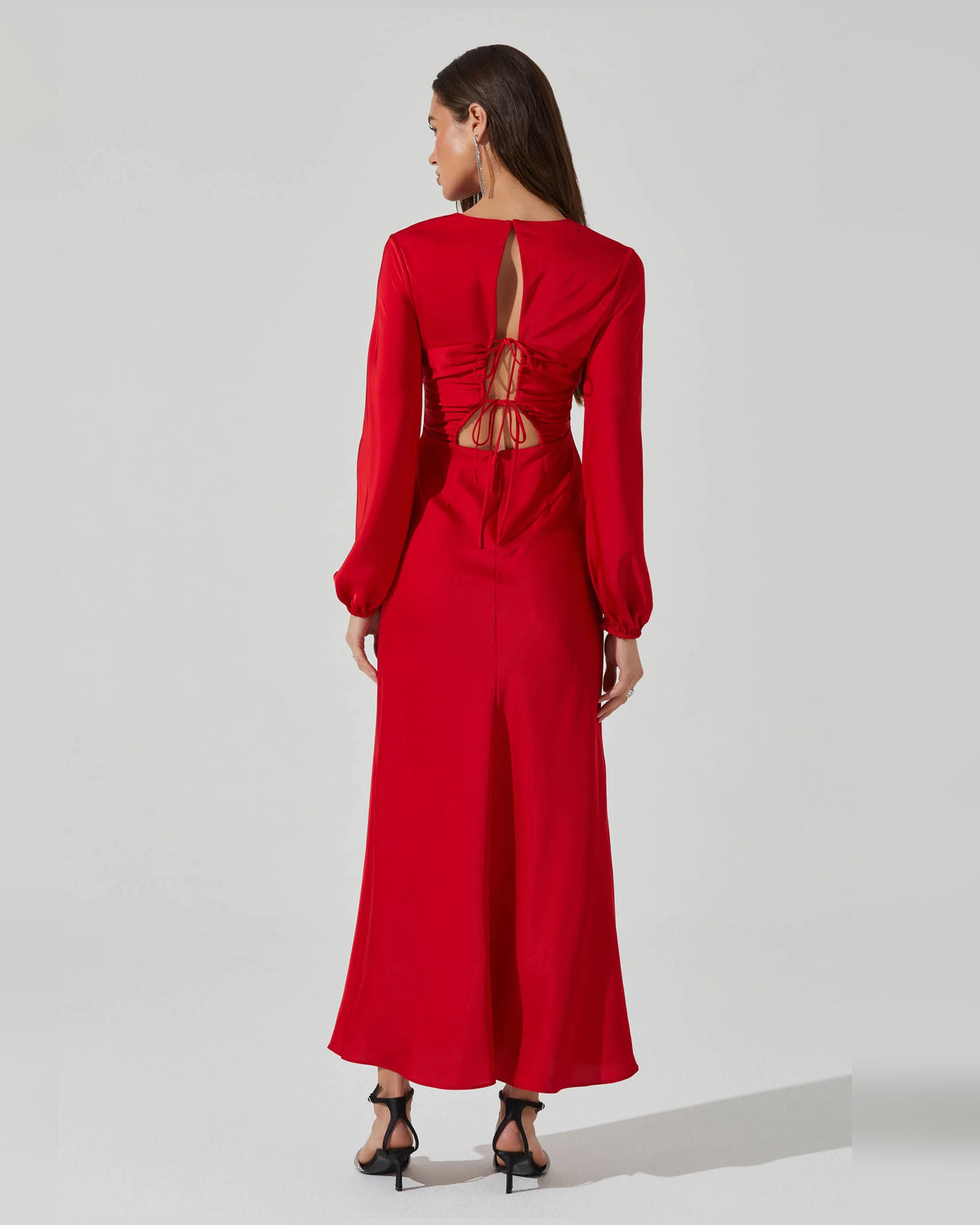spaghetti strap a-line maxi formal dress - image 4