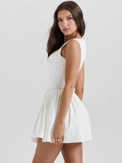 Orange mini homecoming dress, alternate view showing the overall dress design