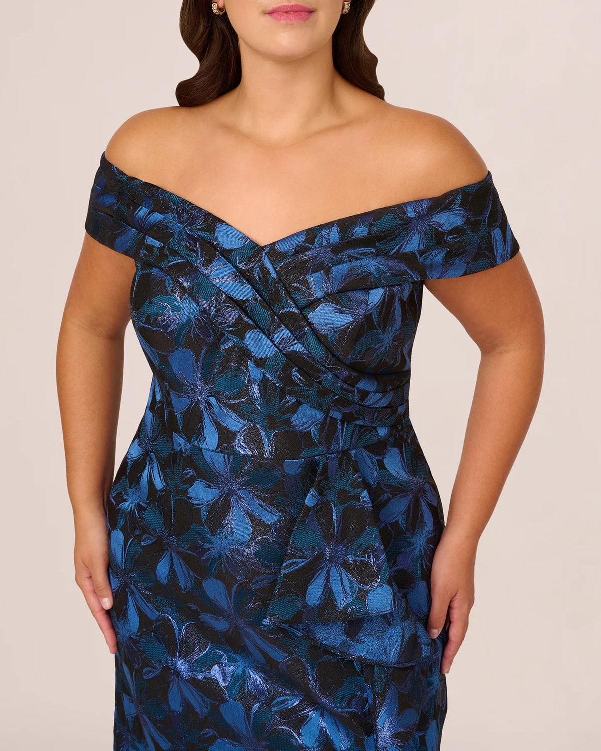 off shoulder mermaid floor-length mother of the bride dress - image 4