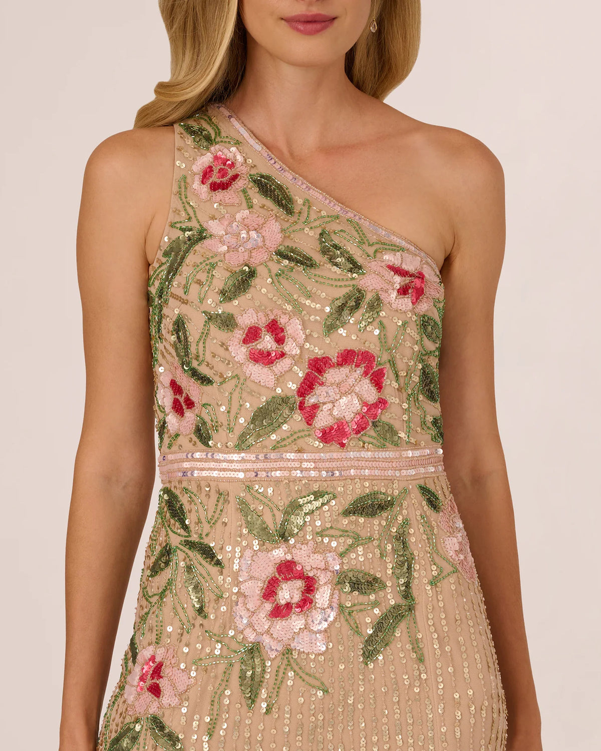 one-shoulder a-line maxi mother of the bride dress - image 4