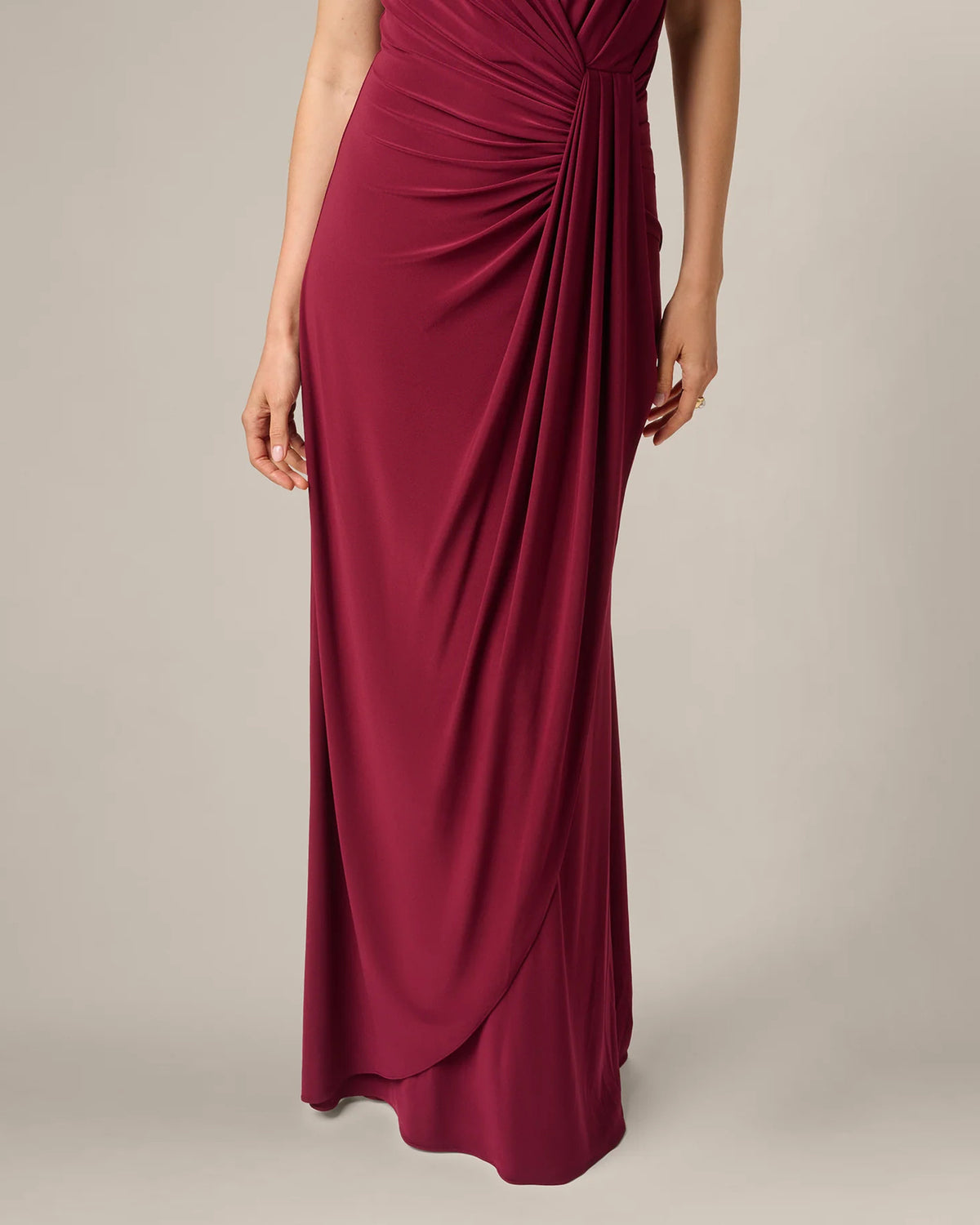 one shoulder mermaid floor-length mother of the bride dress - image 4