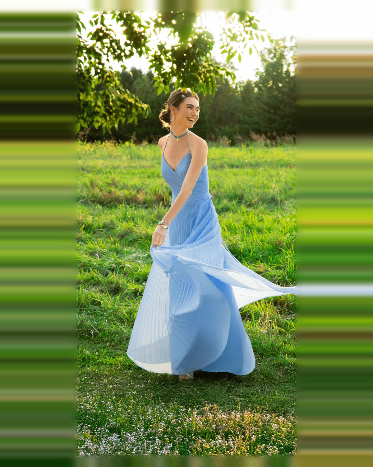 v-neck a-line floor-length prom dress - image 4