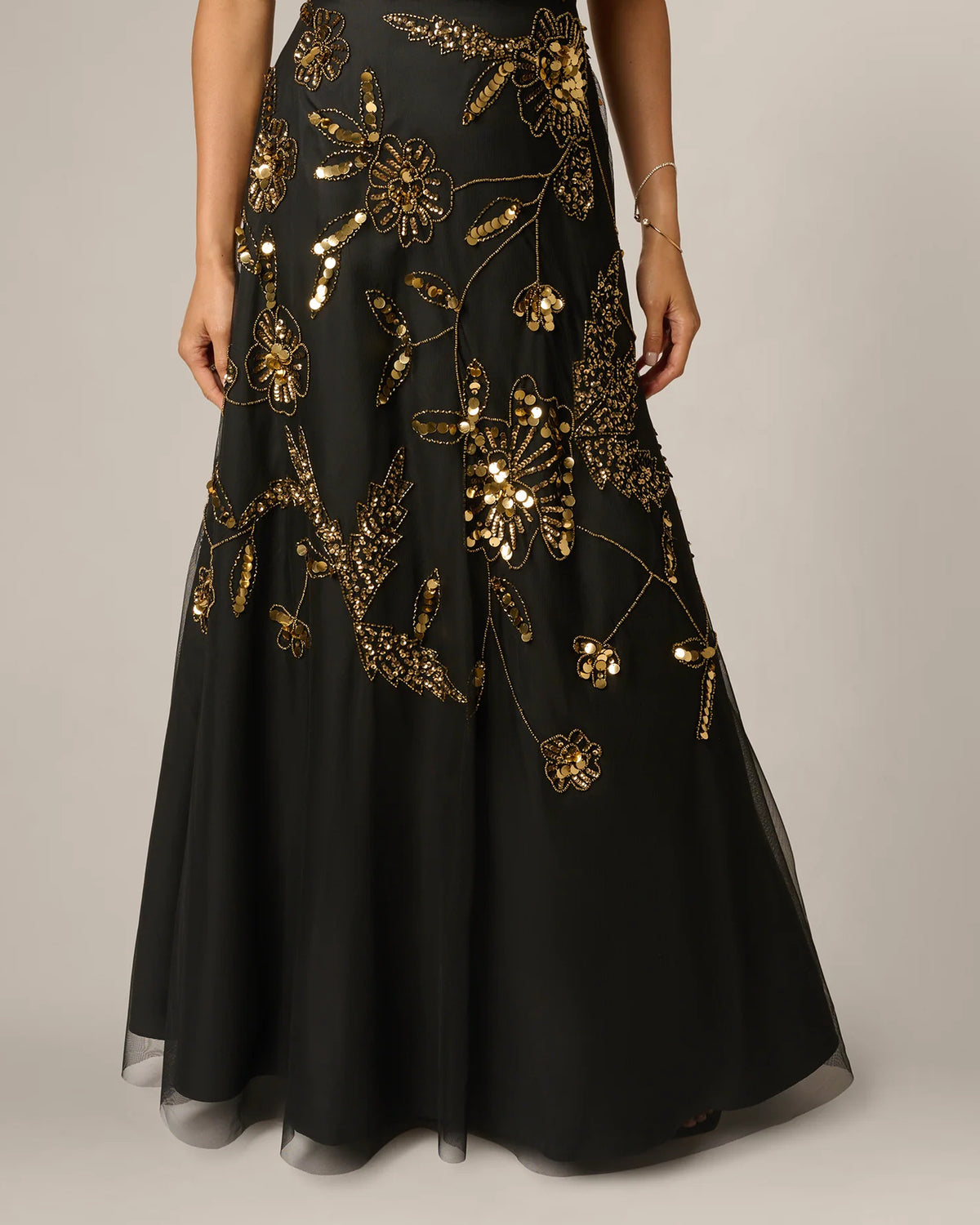 strapless a-line maxi mother of the bride dress - image 4
