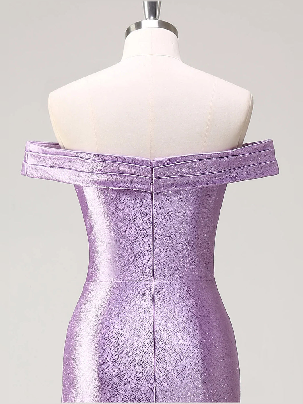 Lavender floor-length prom dress, alternate view showing the overall dress design