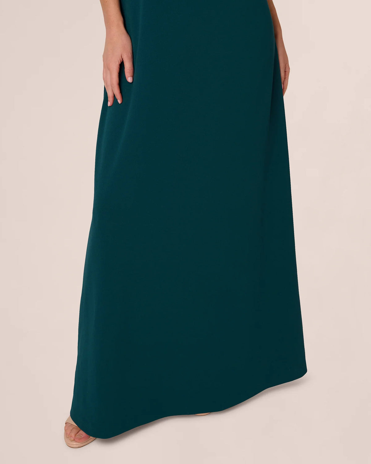 short-sleeve a-line maxi mother of the bride dress - image 4