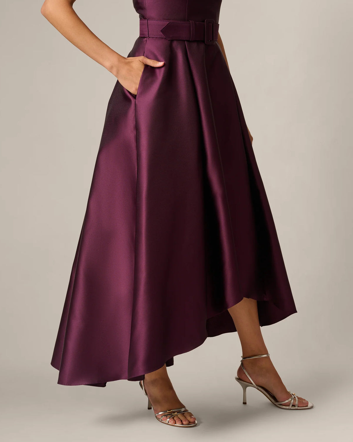 spaghetti strap fit-and-flare maxi mother of the bride dress - image 4