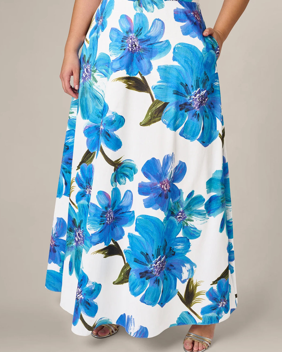 strapless a-line maxi mother of the bride dress - image 4