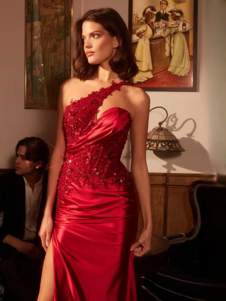 Black floor-length prom dress, alternate view showing the overall dress design