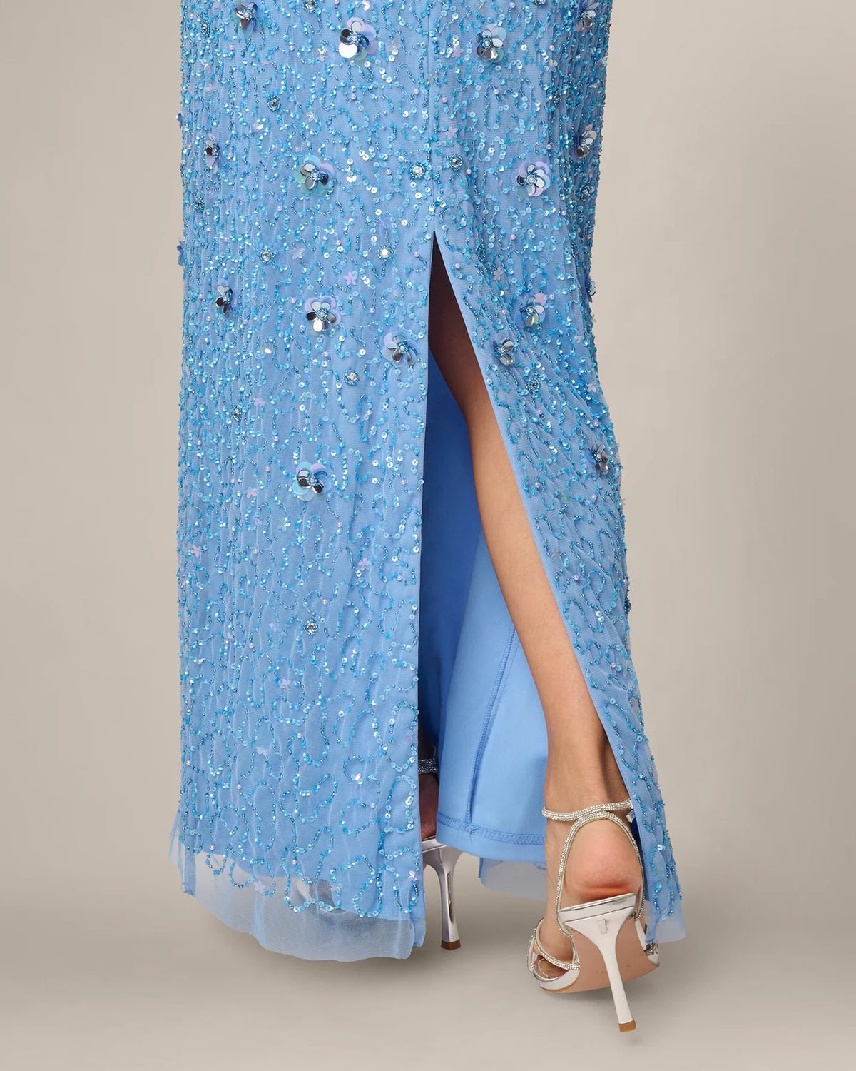 spaghetti strap a-line maxi mother of the bride dress - image 4