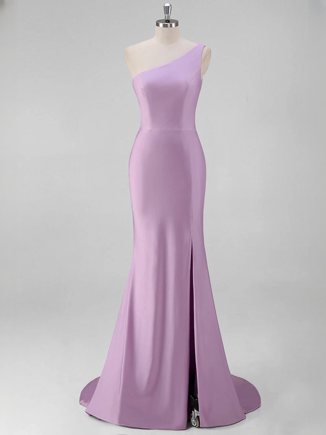 Lavender maxi prom dress, alternate view showing the overall dress design