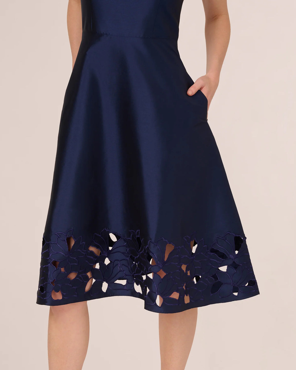 sleeveless a-line midi mother of the bride dress - image 4