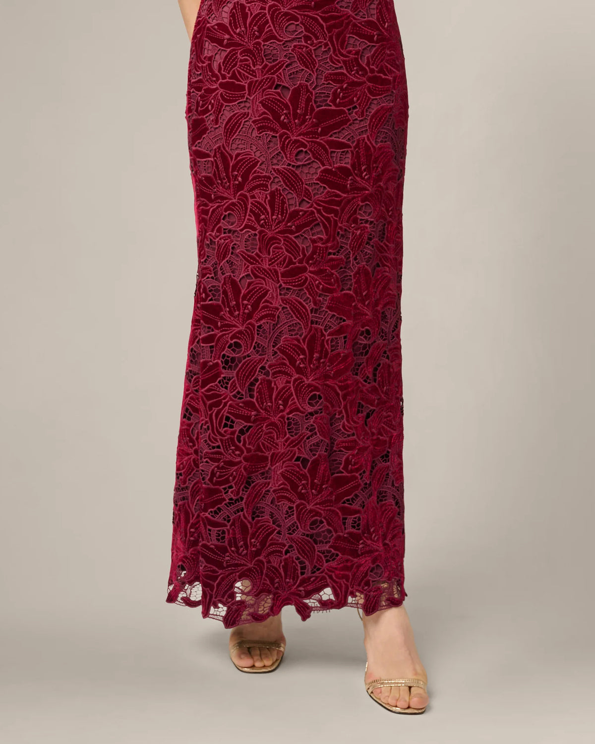 strapless a-line maxi mother of the bride dress - image 4