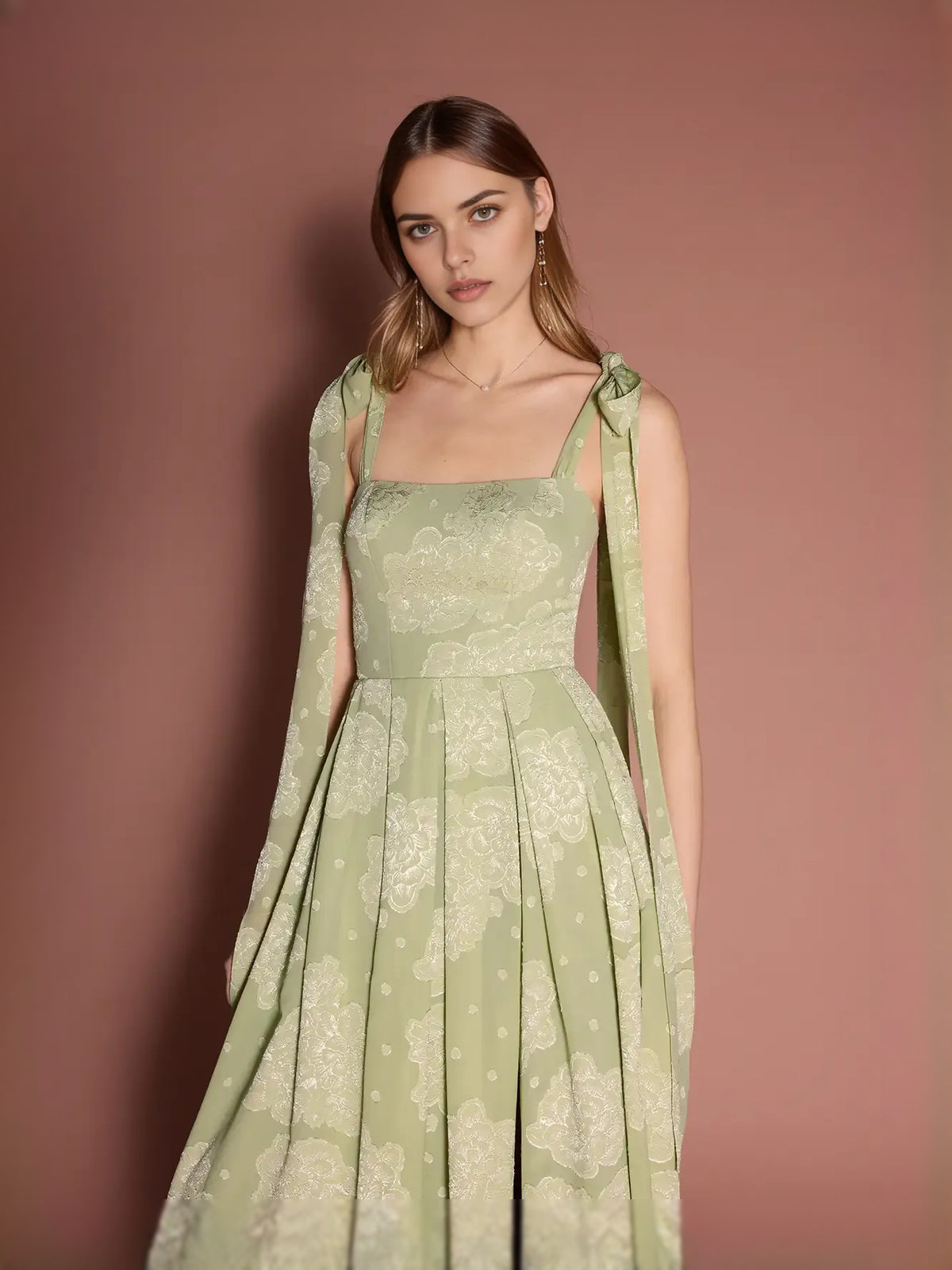 As Picture maxi prom dress, alternate view showing the overall dress design