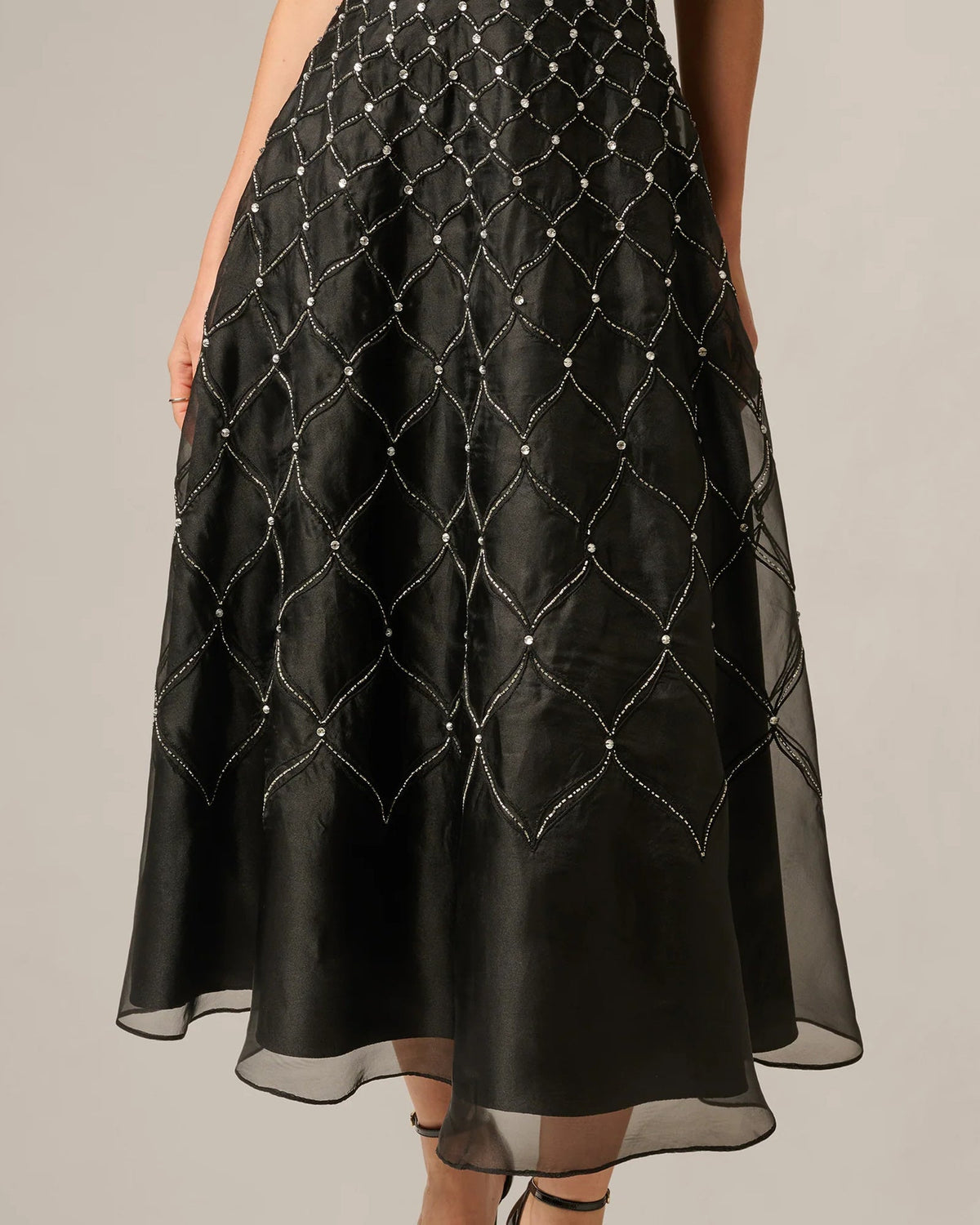 square neck a-line maxi mother of the bride dress - image 4
