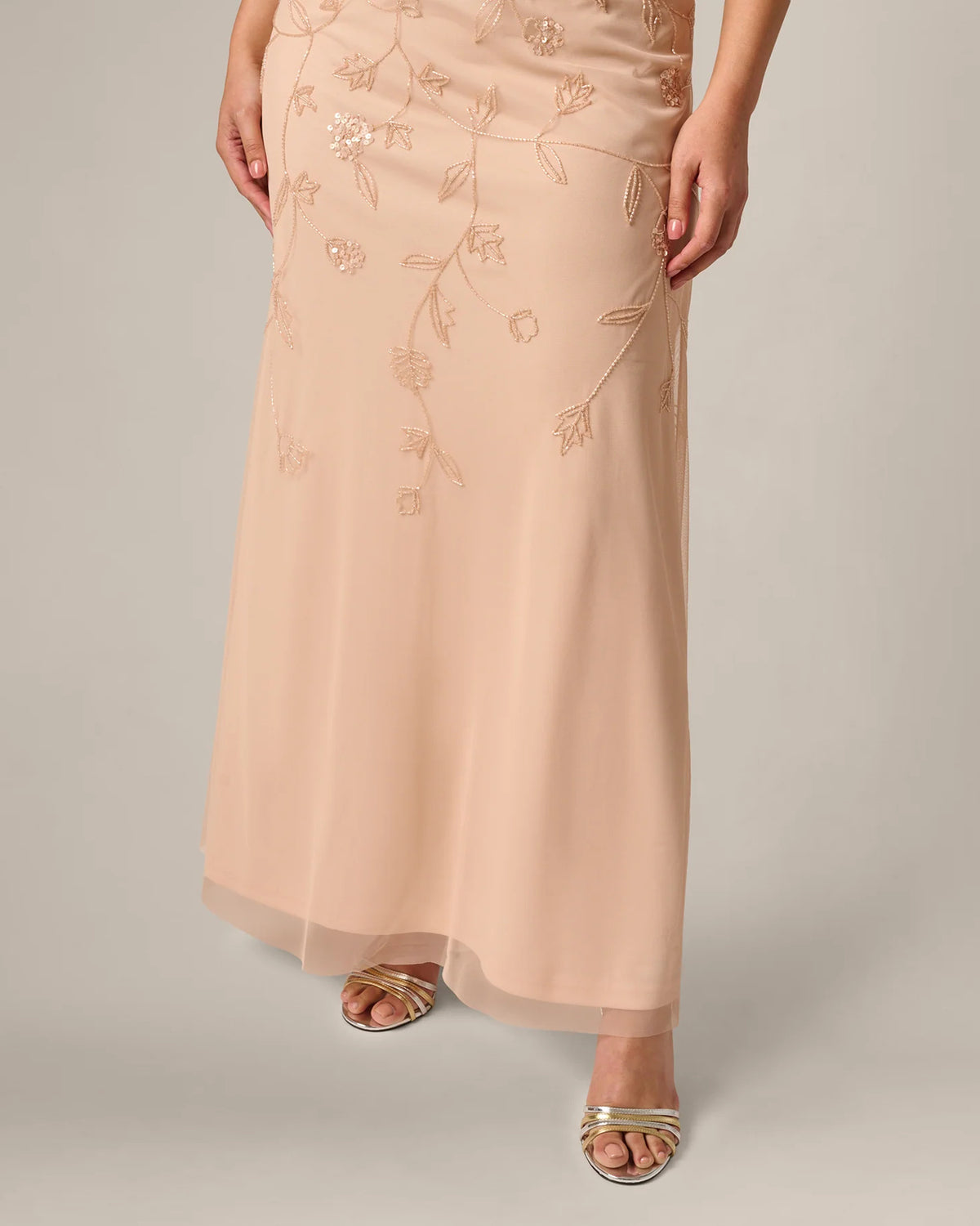 flutter-sleeve a-line maxi mother of the bride dress - image 4