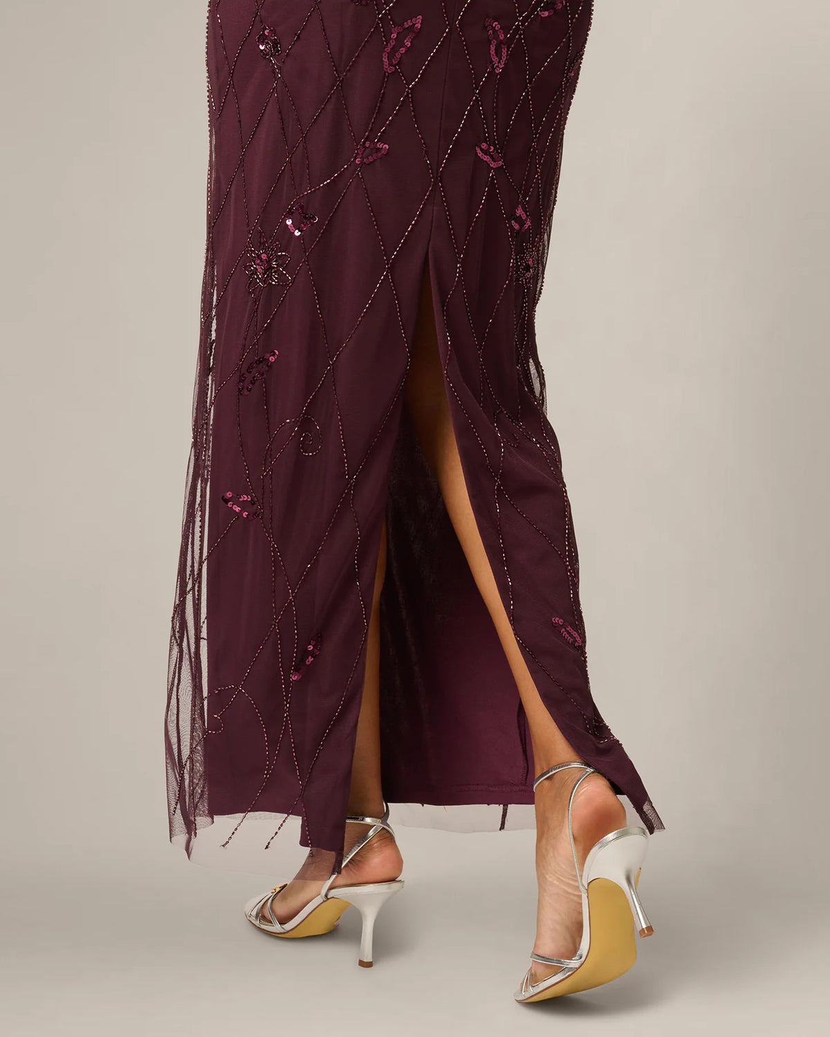 spaghetti strap a-line maxi mother of the bride dress - image 4