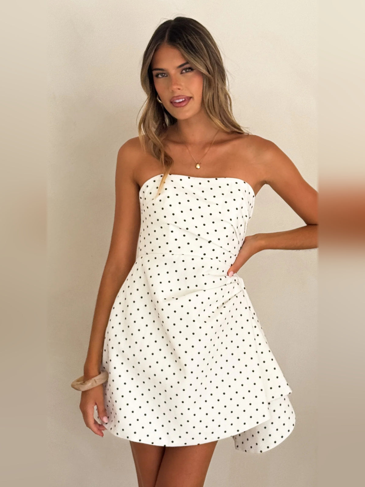 Black mini homecoming dress, alternate view showing the overall dress design