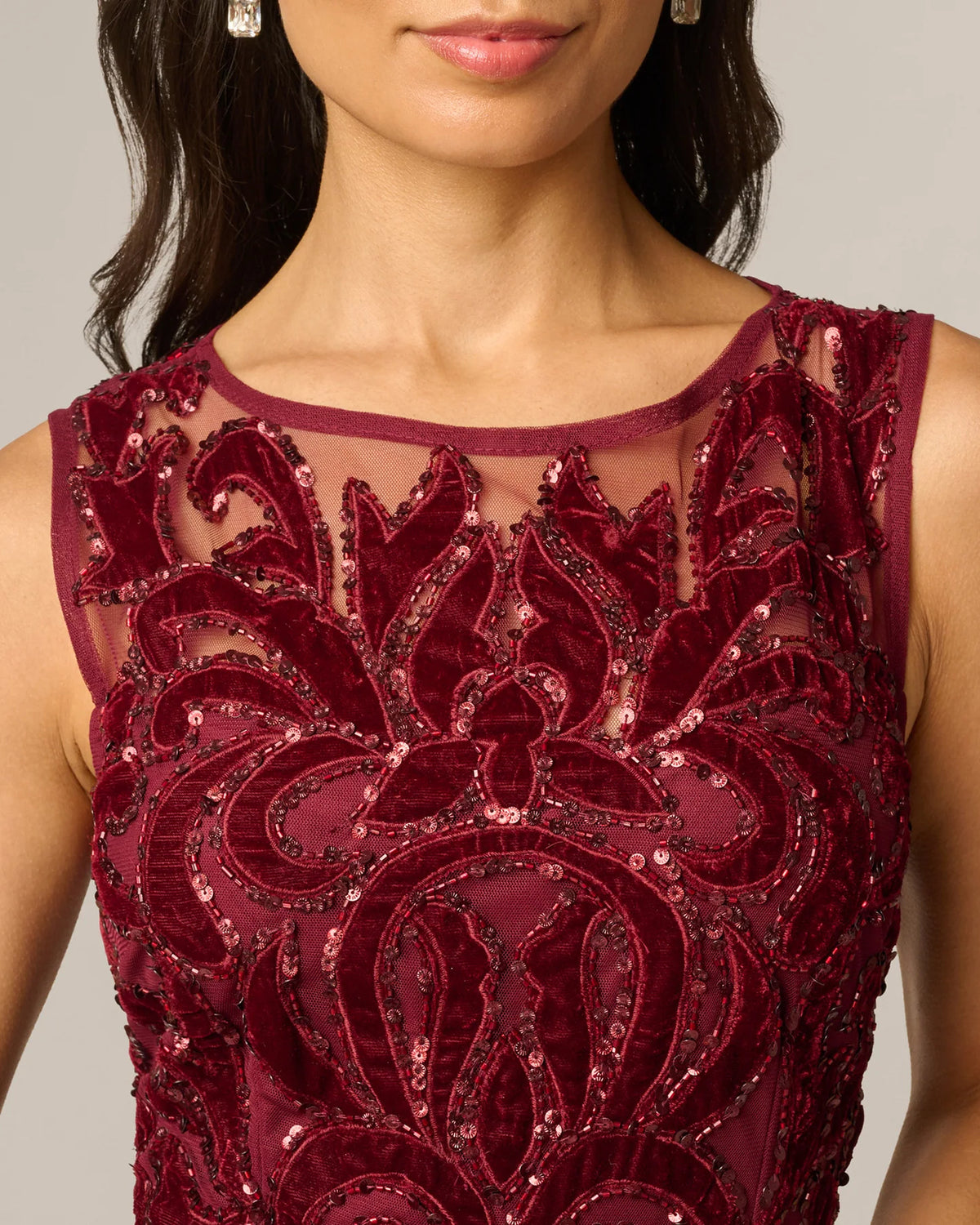 spaghetti strap a-line maxi mother of the bride dress - image 4