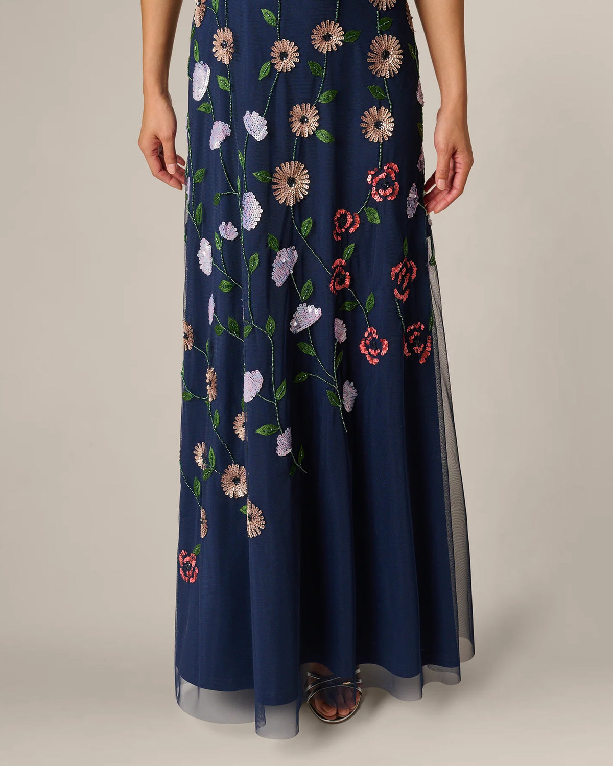 one-shoulder a-line maxi mother of the bride dress - image 4