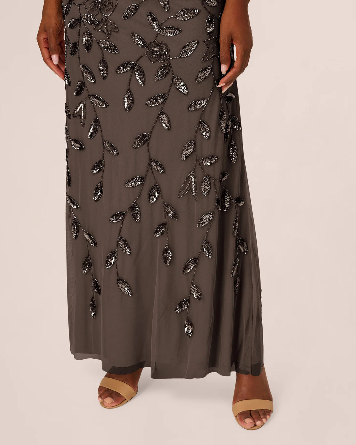 boat neck mermaid floor-length mother of the bride dress - image 4