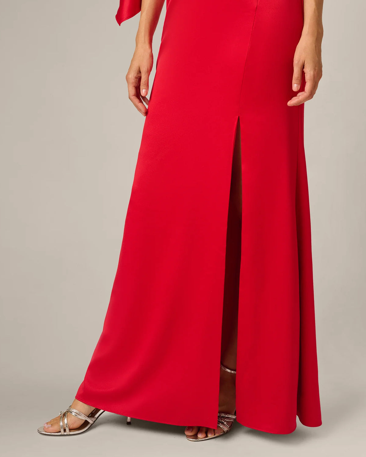 spaghetti strap a-line maxi mother of the bride dress - image 4