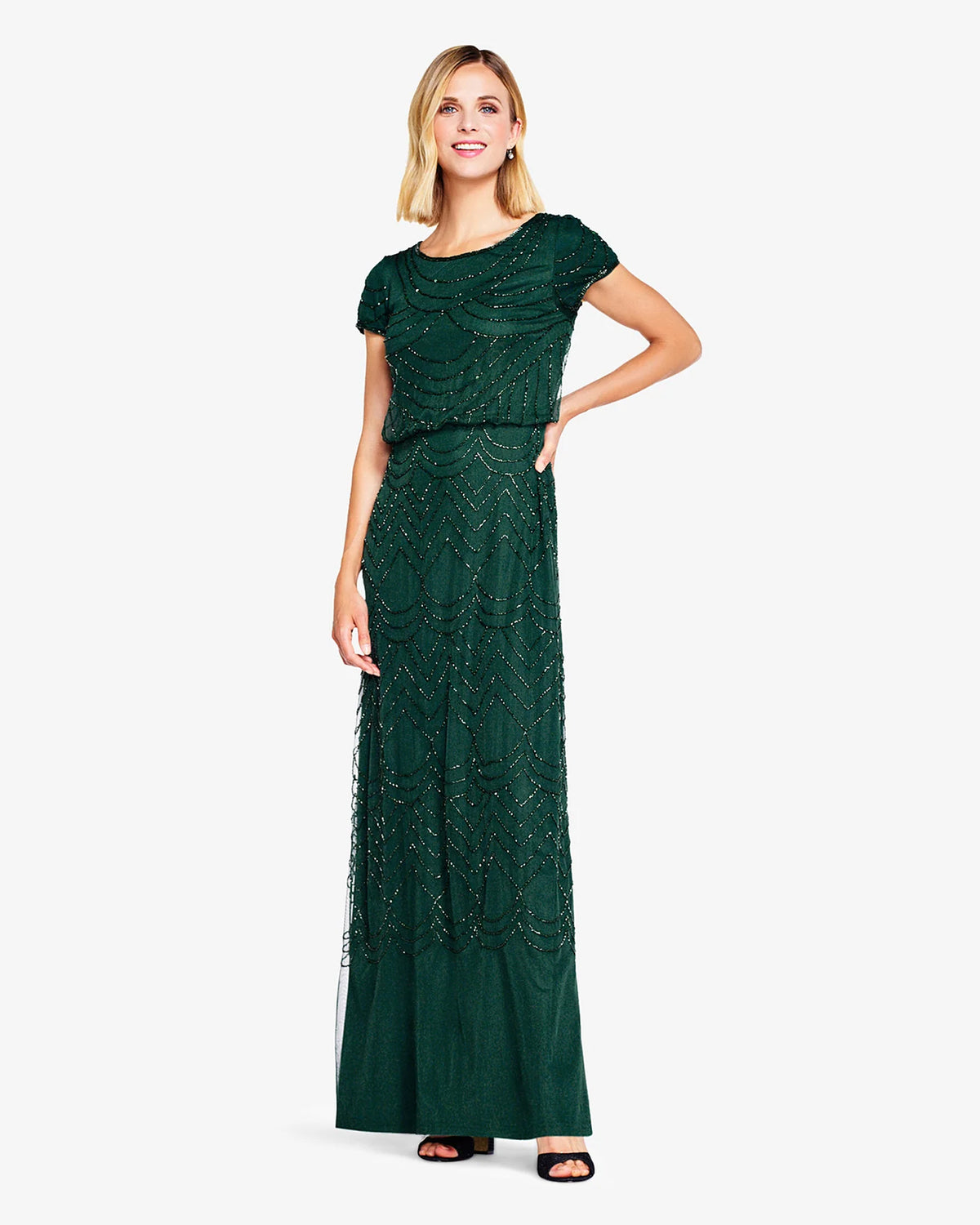 bateau neck a-line floor-length mother of the bride dress - image 4