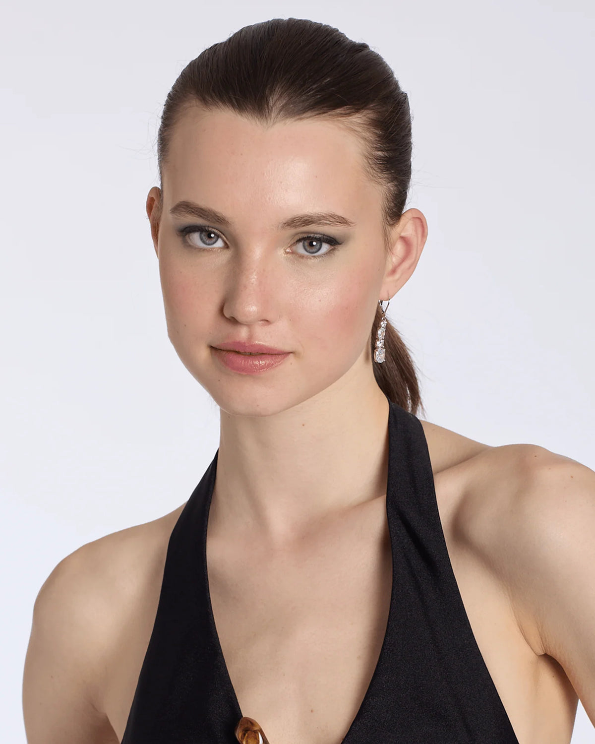 halter neck sheath maxi homecoming dress - image 4