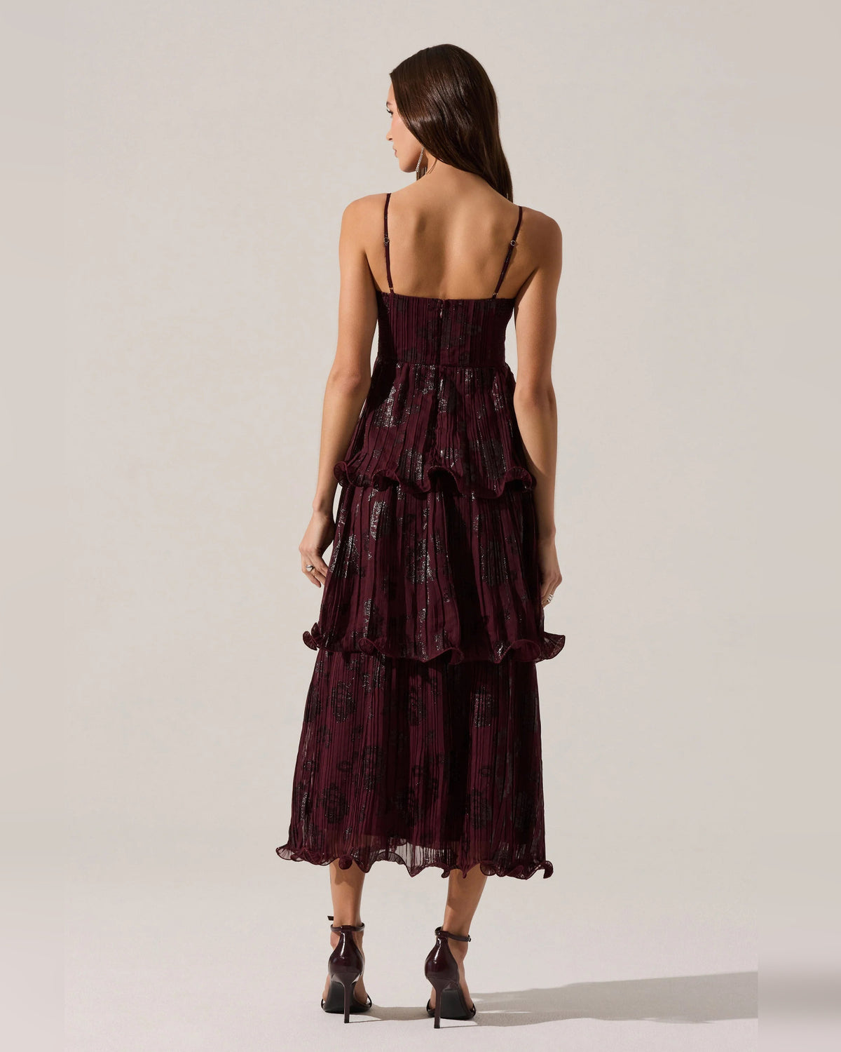 spaghetti strap a-line maxi formal dress - image 4