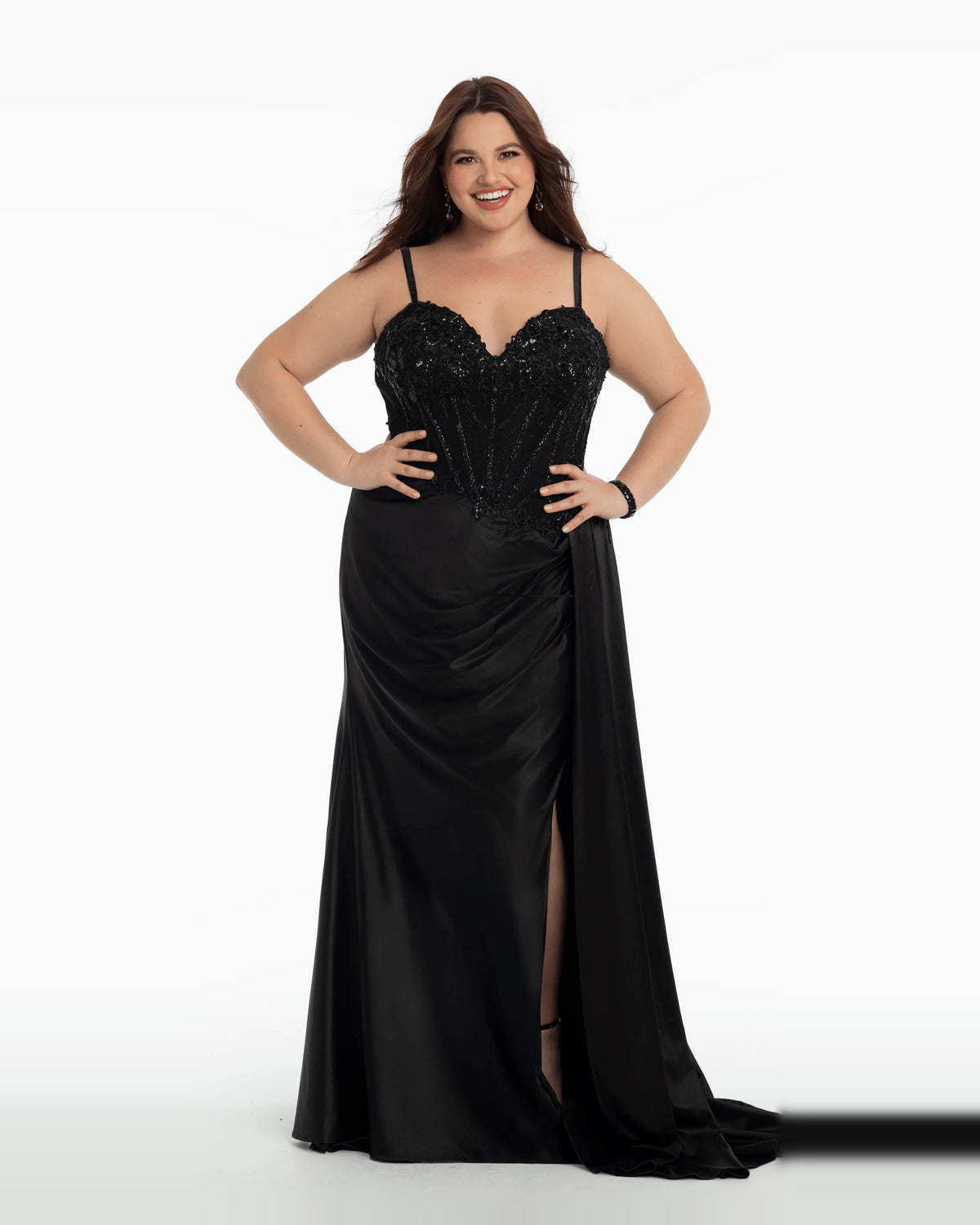 sweetheart column maxi prom dress - image 4