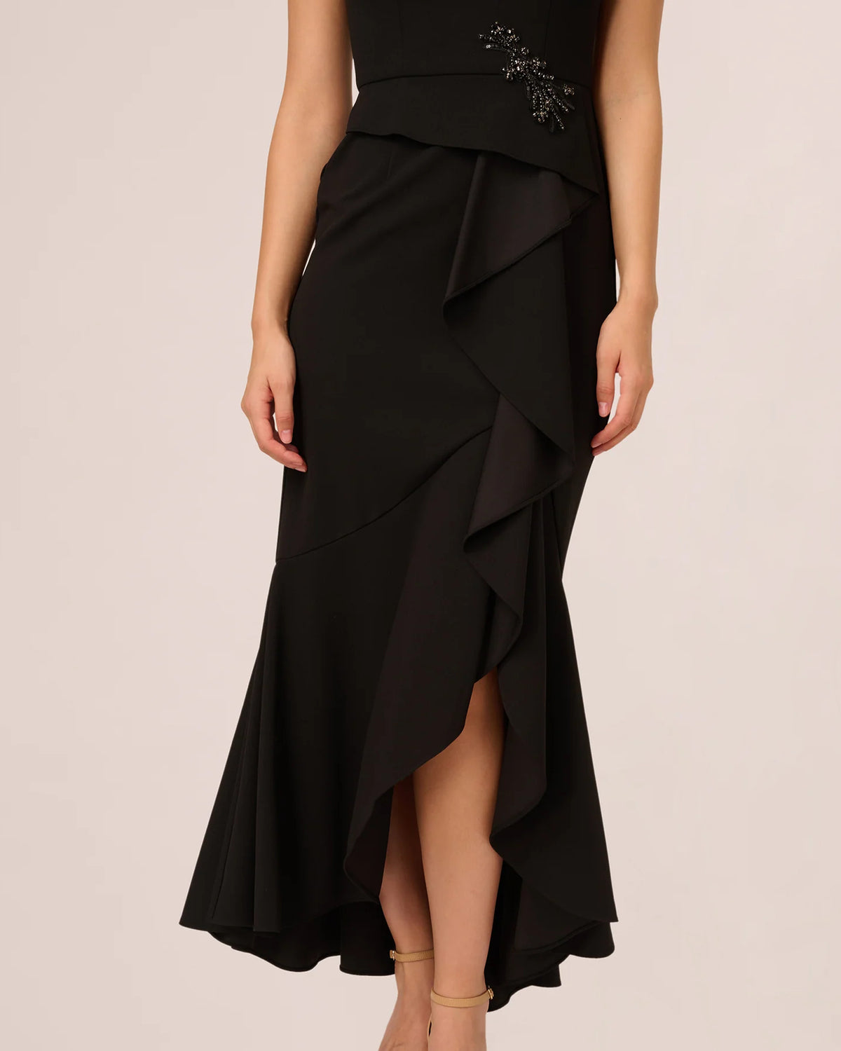 halter neck a-line maxi mother of the bride dress - image 4