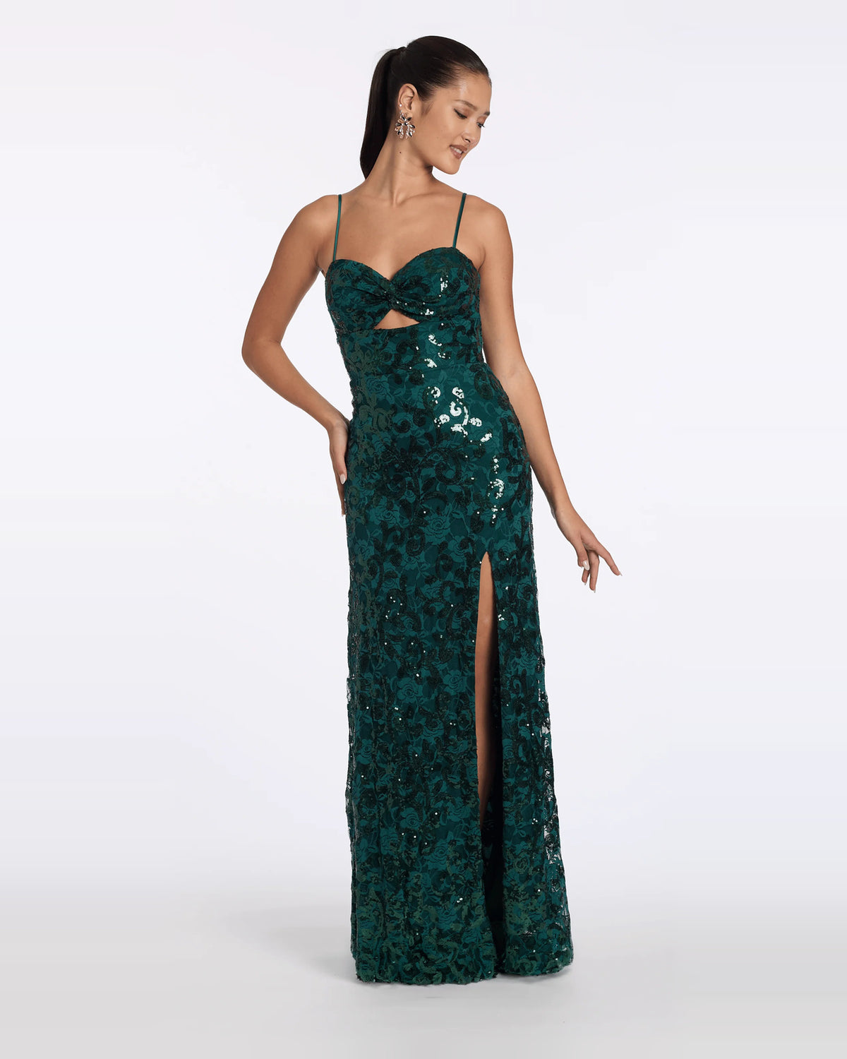 sweetheart column maxi prom dress - image 4