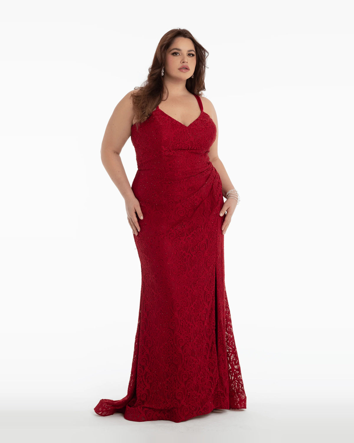 sweetheart column maxi prom dress - image 4