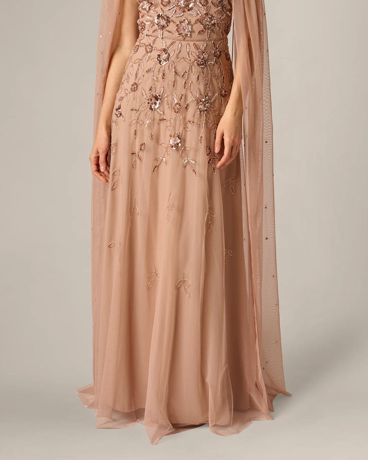 spaghetti strap a-line maxi mother of the bride dress - image 4