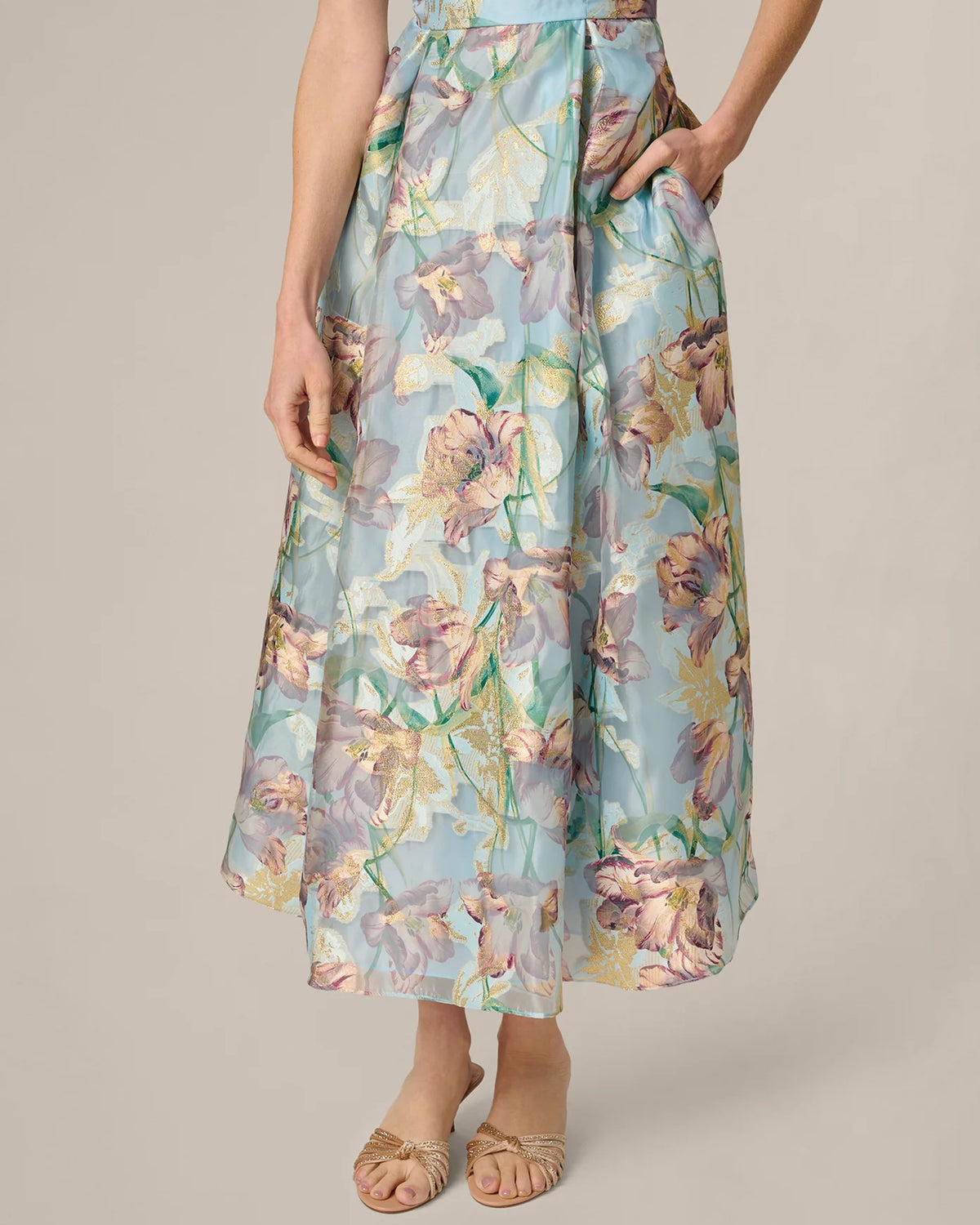 off-shoulder a-line maxi mother of the bride dress - image 4