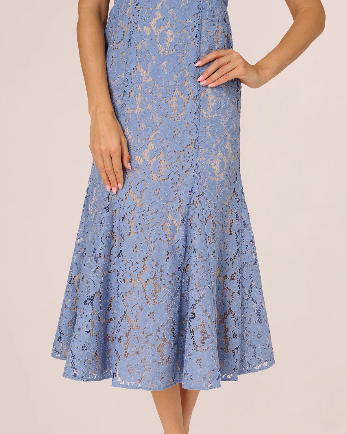 cap-sleeve a-line midi mother of the bride dress - image 4