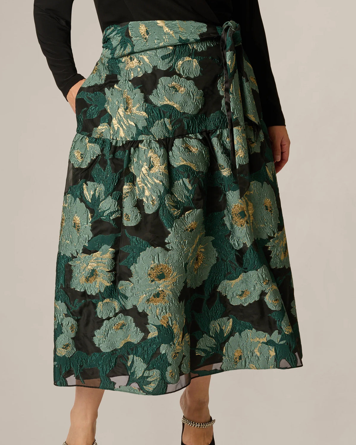 spaghetti strap a-line maxi mother of the bride dress - image 4