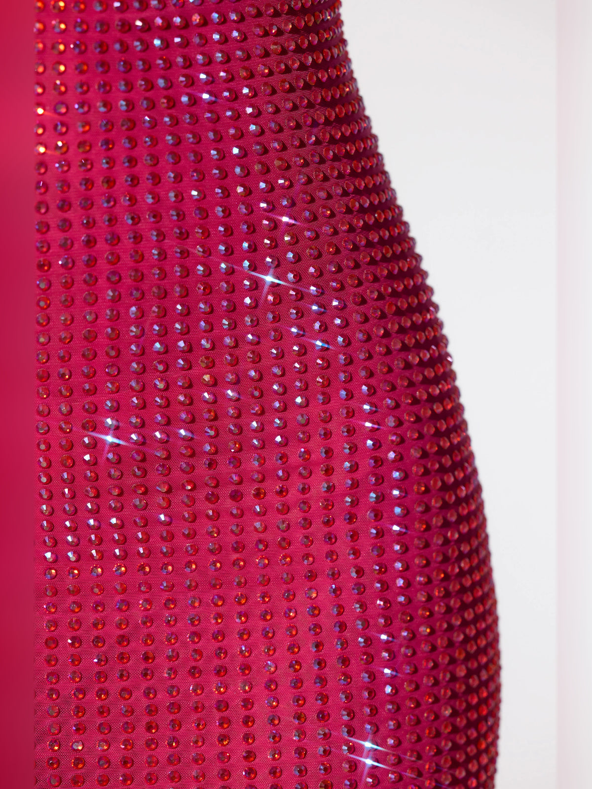 Hot Pink mini homecoming dress, alternate view showing the overall dress design