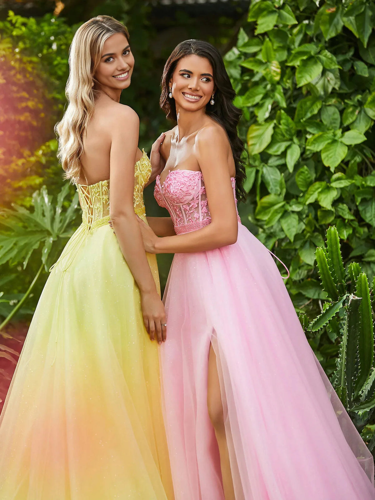 Daffodil floor-length prom dress, alternate view showing the overall dress design