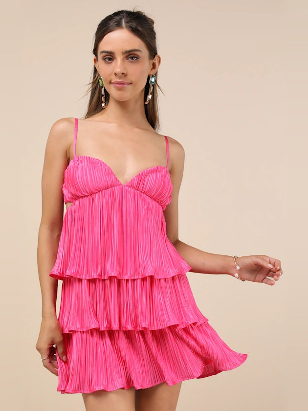 White mini homecoming dress, alternate view showing the overall dress design