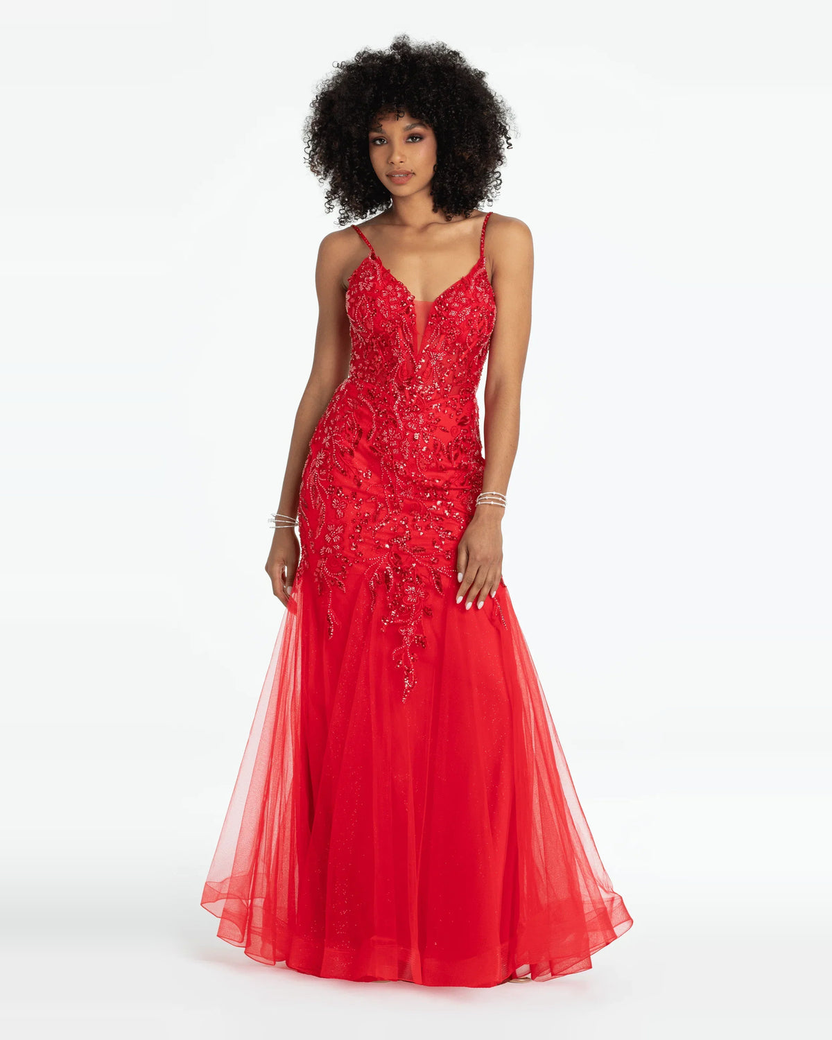 plunging neckline mermaid floor-length prom dress - image 4