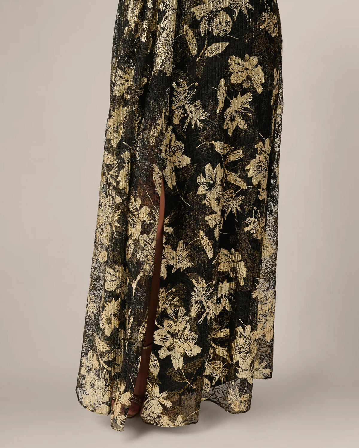 spaghetti strap a-line maxi mother of the bride dress - image 4